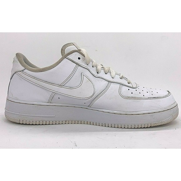 Nike Mens Air Force 1 AF1 315122-111 White on White Athletic Sneaker Size US 13